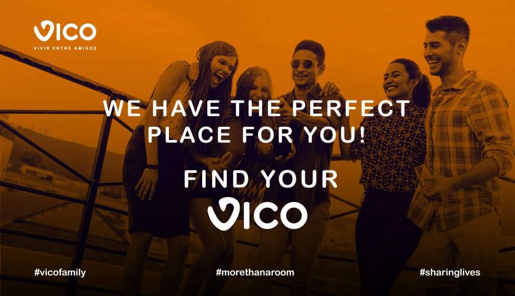 Publicity to find the perfect room in Medellin with VICO